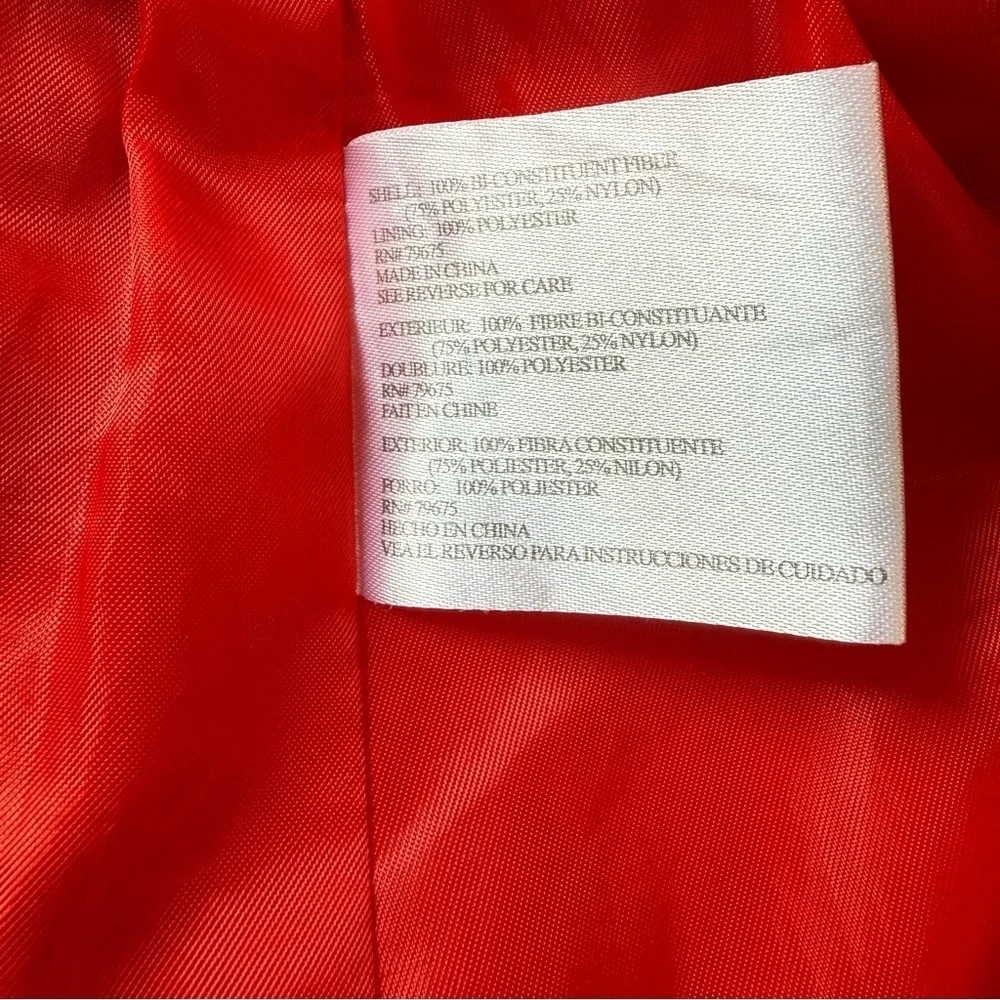 Michael Kors Vibrant Red Utility Jacket, Size S